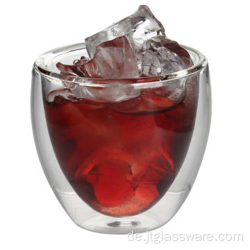 80ml Glas doppelwandige Kaffeetasse Teetasse